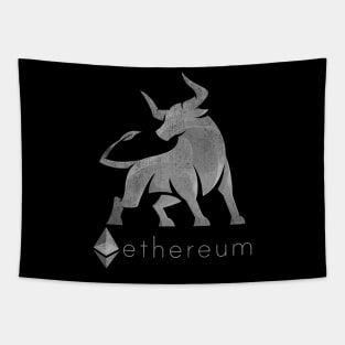 Vintage Bull Market Ethereum Coin Crypto Token Cryptocurrency Wallet Ethereum HODL Birthday Gift For Men Women Kids Tapestry