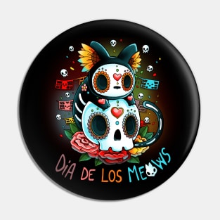 Dia De Los Meows Pin