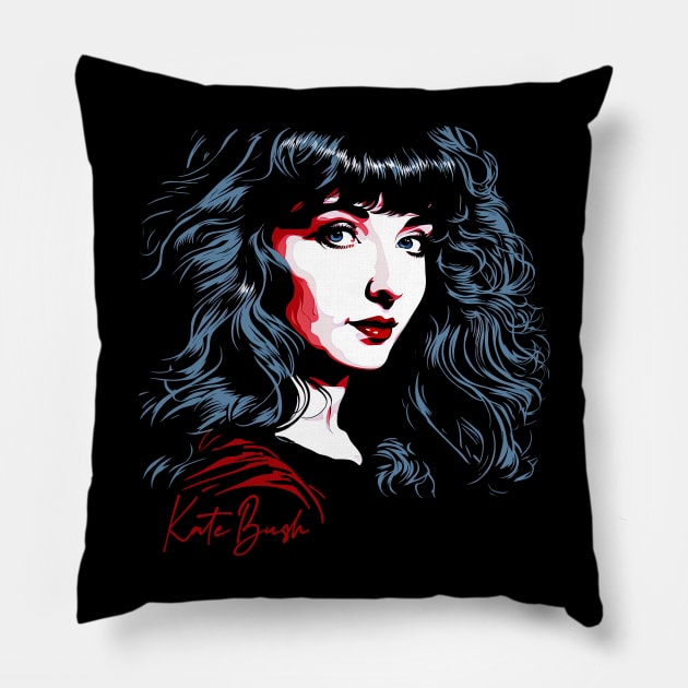 Kate Bush - 80s Retro Design Pillow by DankFutura