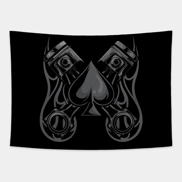 Poker and Cars - Hotrod Poker Art Gift Tapestry by Shirtbubble