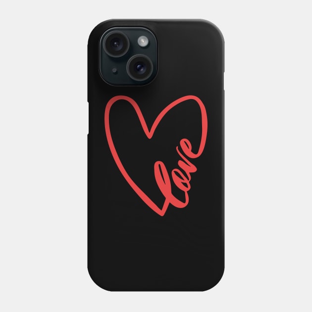 Valentine's Day Love Heart Design Phone Case by PsychoDynamics