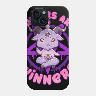 Sinners are Winners - Creepy Cute Baphomet T-Shirt Phone Case