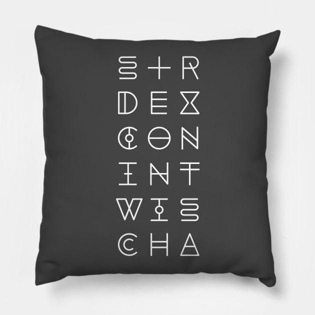 Ability - Dungeons & Dragons Line Art Series Pillow by dcmjs