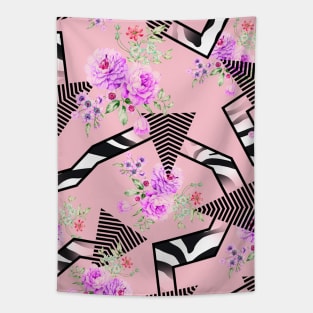 Pink Floral Tapestry