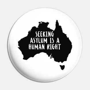 'Seeking Asylum Is Human Right' Refugee Care Shirt Pin