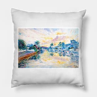 Empuriabrava. Sailboats and Canals Pillow