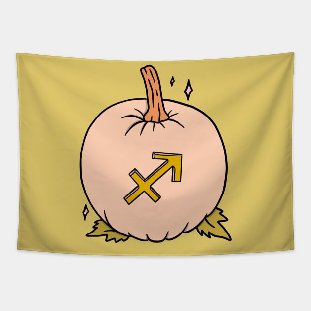 Sagittarius Pumpkin Tapestry by Doodle by Meg