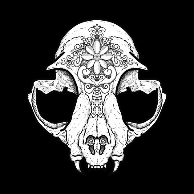 Cat skull design by SaintQuinn