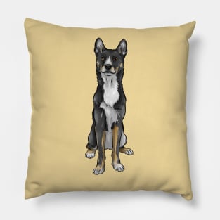 New Guinea Singing Dog | Black and Tan Pillow