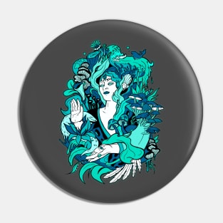 Mushroom Goddess Pin