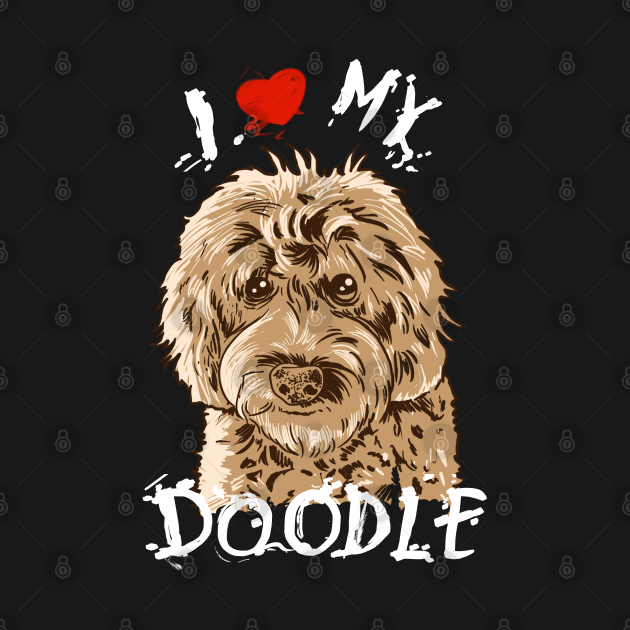i love my goldendoodle sticker