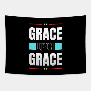 Grace Upon Grace | Christian Typography Tapestry