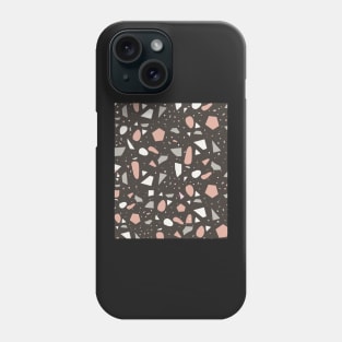 Seamless Dark Purple and Pnk Terrazzo Pattern Phone Case