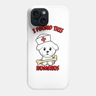 Funny furry dog is a nurse Phone Case