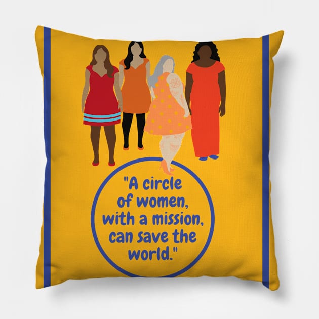 Circle of Women by Lara L Pillow by Wall of Many