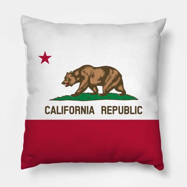 California Flag Pillow by DetourShirts