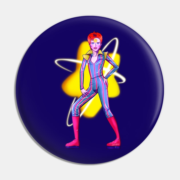 Ziggy Stardust Starman David Bowie Pin by SupernovaAda