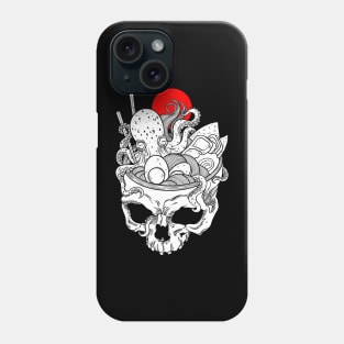 Kawaii Japanese Anime Skeleton Ramen Halloween Phone Case