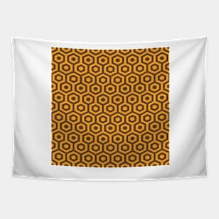 Hexagon geometric pattern with loops Tapestry