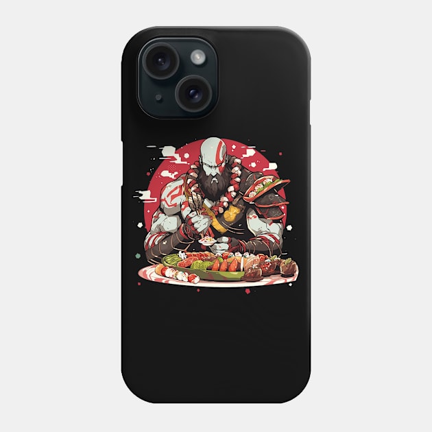 kratos eat Phone Case by lets find pirate