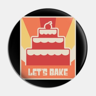 Let's Bake | Vintage Baking Poster Pin