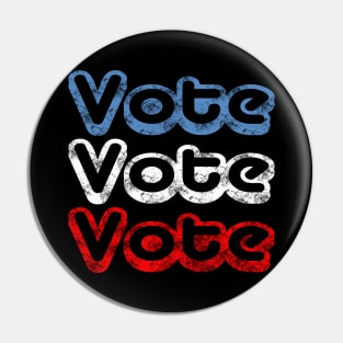 Retro Distressed Vote Pin