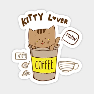 KItty lover Coffee Magnet