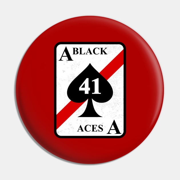 Black Aces Squadron Pin by Tailgunnerstudios