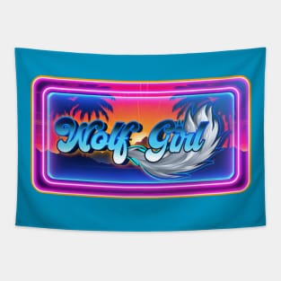 Wolf Girl Plate Tapestry