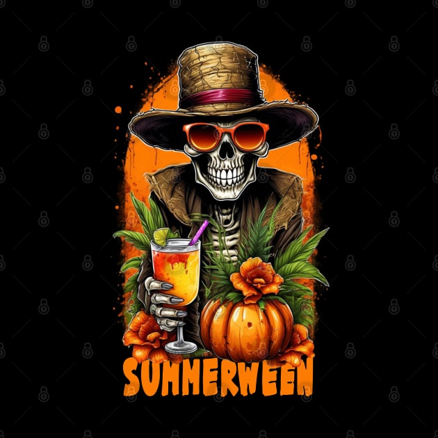 Chillin' with Summerween - Skeletons and Sun by LopGraphiX