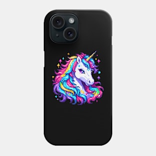 Pixel Unicorn - Rainbow Hair Phone Case