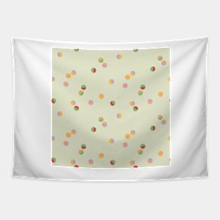 Scattered Dots Minimalist Geometric Pattern - Bright Colorful Combo Tapestry