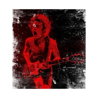 red vintage Angus Young T-Shirt