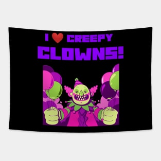 I LOVE CREEPY CLOWNS Tapestry