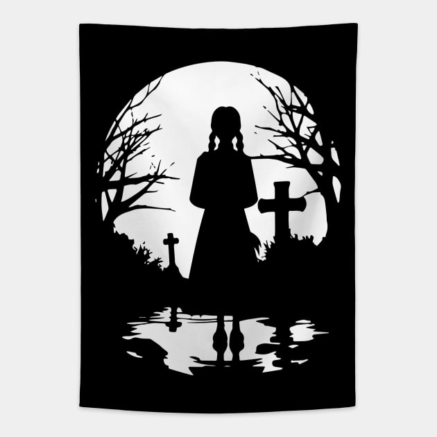 Wednesday Addams Silhouette Tapestry by Enyr's little witchy corner