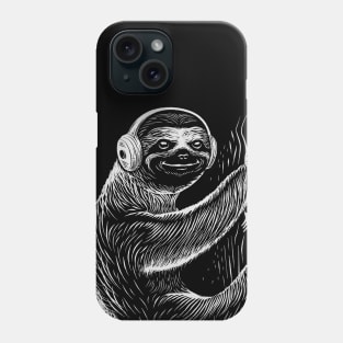 Sloth Headphones Phone Case