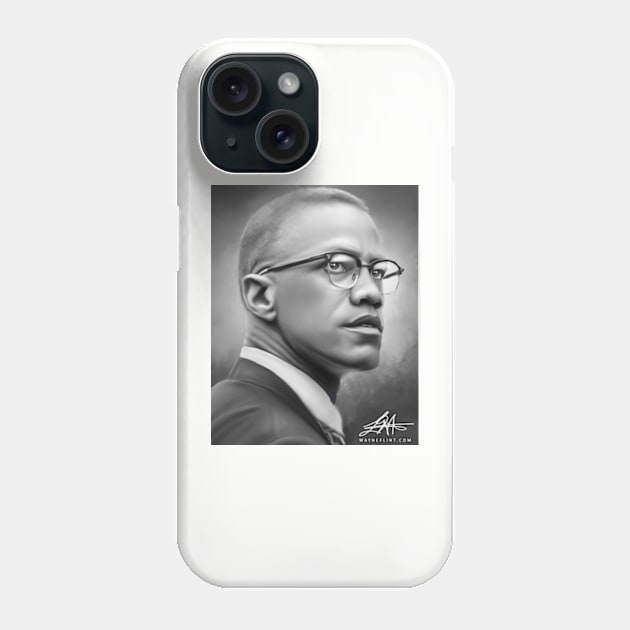 Digital Malcolm X Phone Case by wayneflint