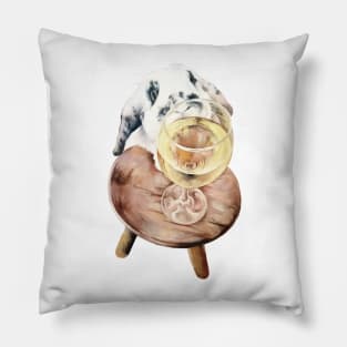 All a girl needs is bunny and wine! Pillow