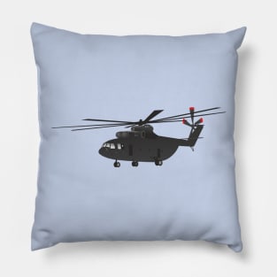 Black Heavy Helicopter Mi-26 Pillow