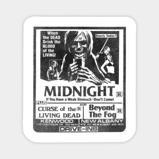 Midnight Drive-In 80s Horror Movies Flyer Magnet