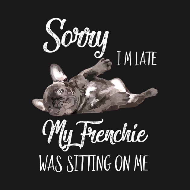 Sorry I'm late My frenchie was sitting on me by AdelaidaKang