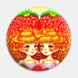 [AI Art] Strawberry Twins, Kid’s Disco Style Pin