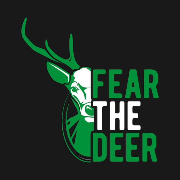 Basketball Milwaukee Fear Deer Hunting Sports Lovers Fans Wisconsin Basket by andreperez87