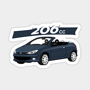 City car 206 cc Coupe Cabriolet france navy Magnet