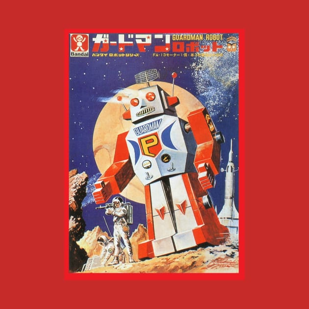 Vintage Model Kit Box Art - Guardian Robot by Starbase79