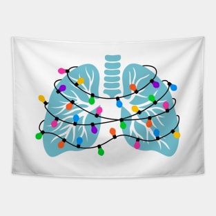 Lungs Christmas Lights Respiratory Therapist Xmas Gift Tapestry