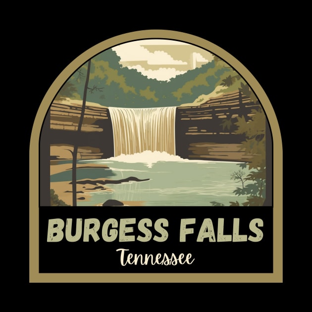 Burgess falls state park vintage hiking nature adventure outdoors by Imou designs