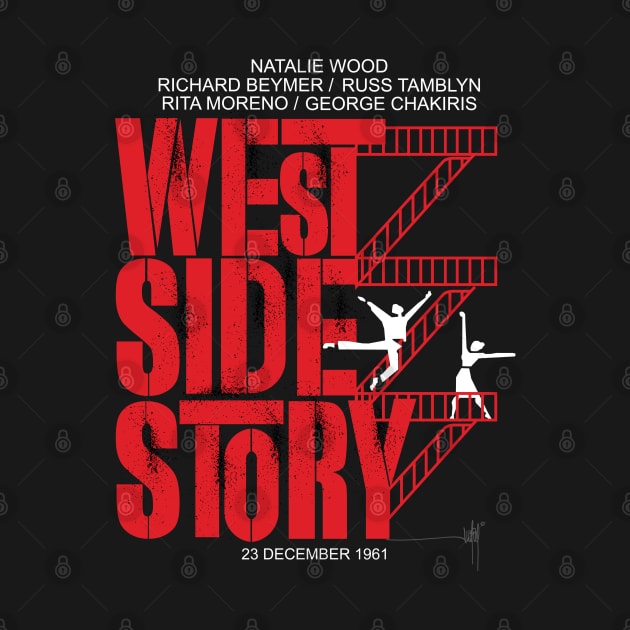West Side Story t-shirt version BLK by Jun Pagano
