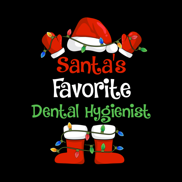 Santa's Favorite Dental Hygienist Funny Christmas Pajamas by cloverbozic2259lda