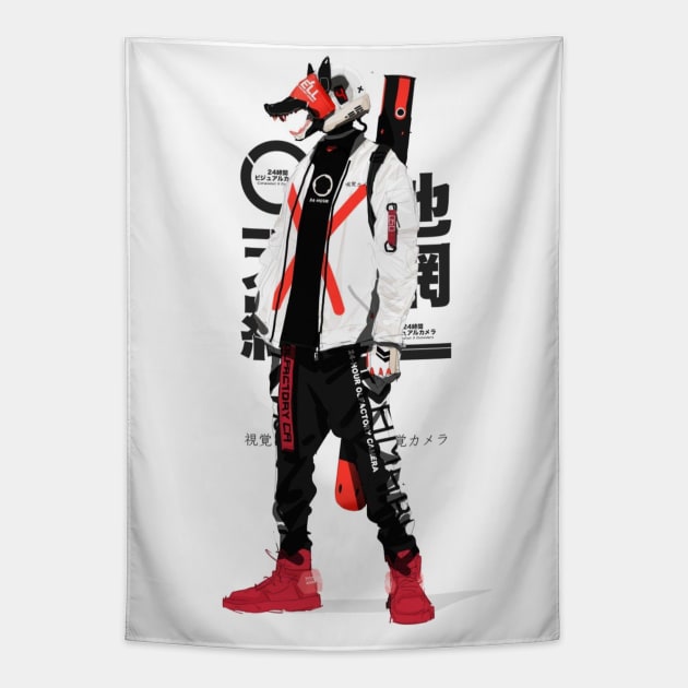 urban white boy Tapestry by Yurii